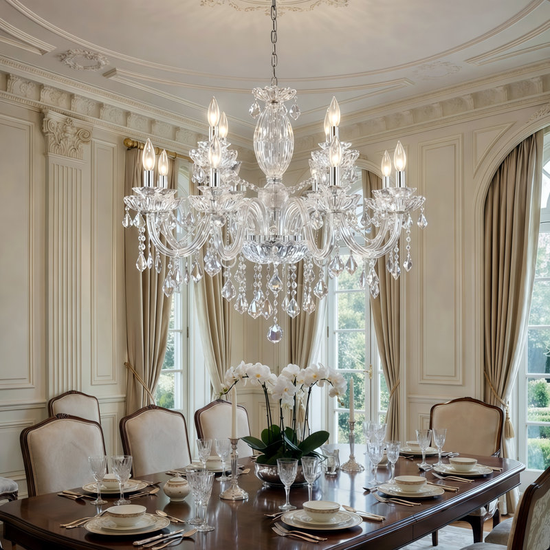 House of Hampton® Mondeja 12-Light Crystal Chandelier & Reviews